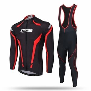 21Grams Men's Long Sleeve Cycling Jersey with Bibs